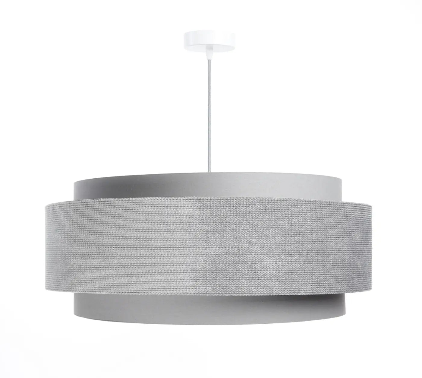 Suspension Luminaire en Tissu - Doblo Classic (Gris/Argent)