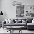 Suspension Luminaire en Tissu - Doblo Classic (Gris/Argent)