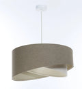 Suspension Luminaire Design en Tissu - Galaxy Boho Elegant (Gris Marron/Crème)