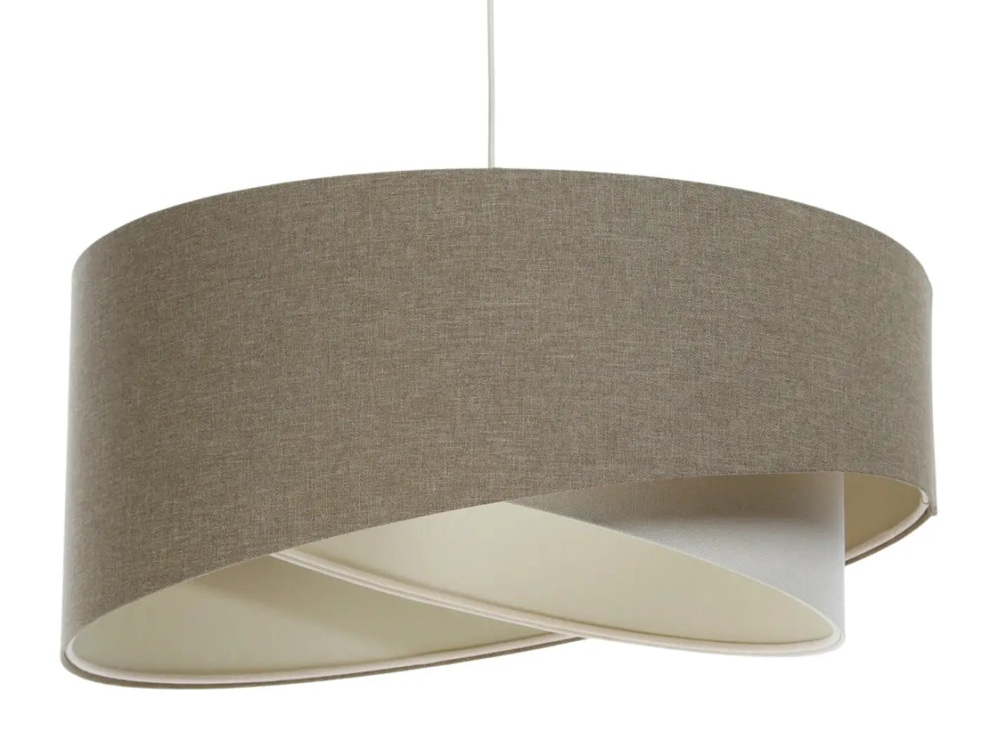 Suspension Luminaire Design en Tissu - Galaxy Boho Elegant (Gris Marron/Crème)