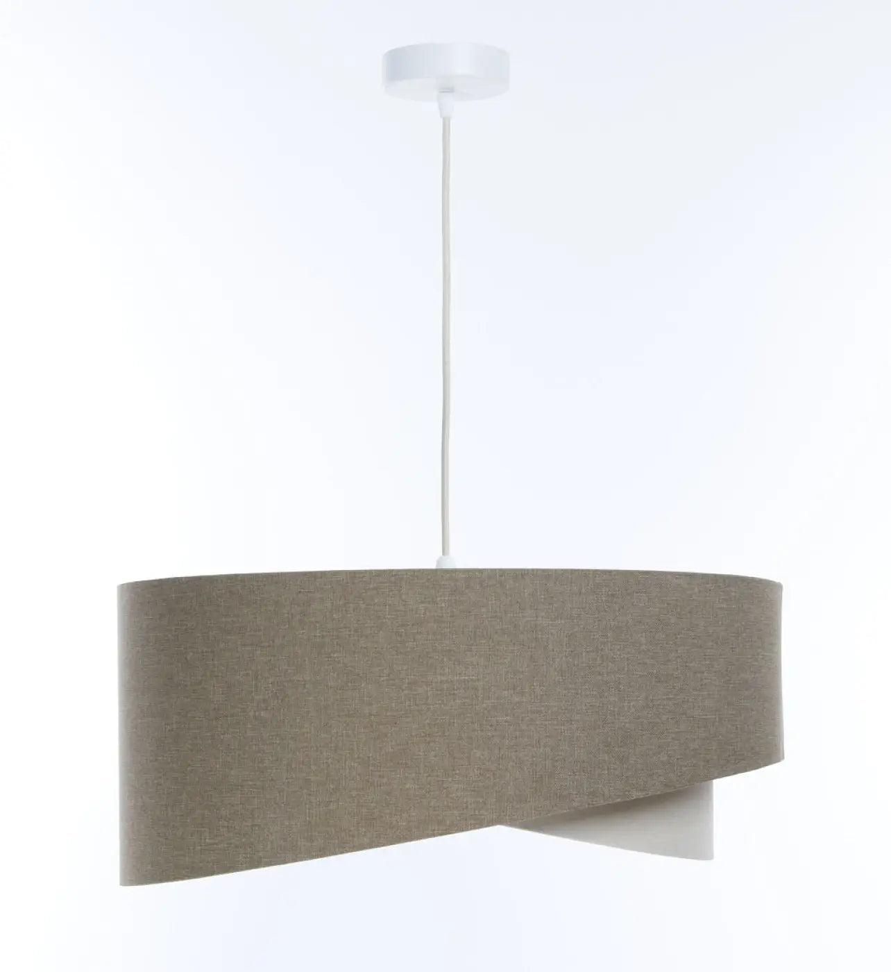 Suspension Luminaire Design en Tissu - Galaxy Boho Elegant (Gris Marron/Crème)