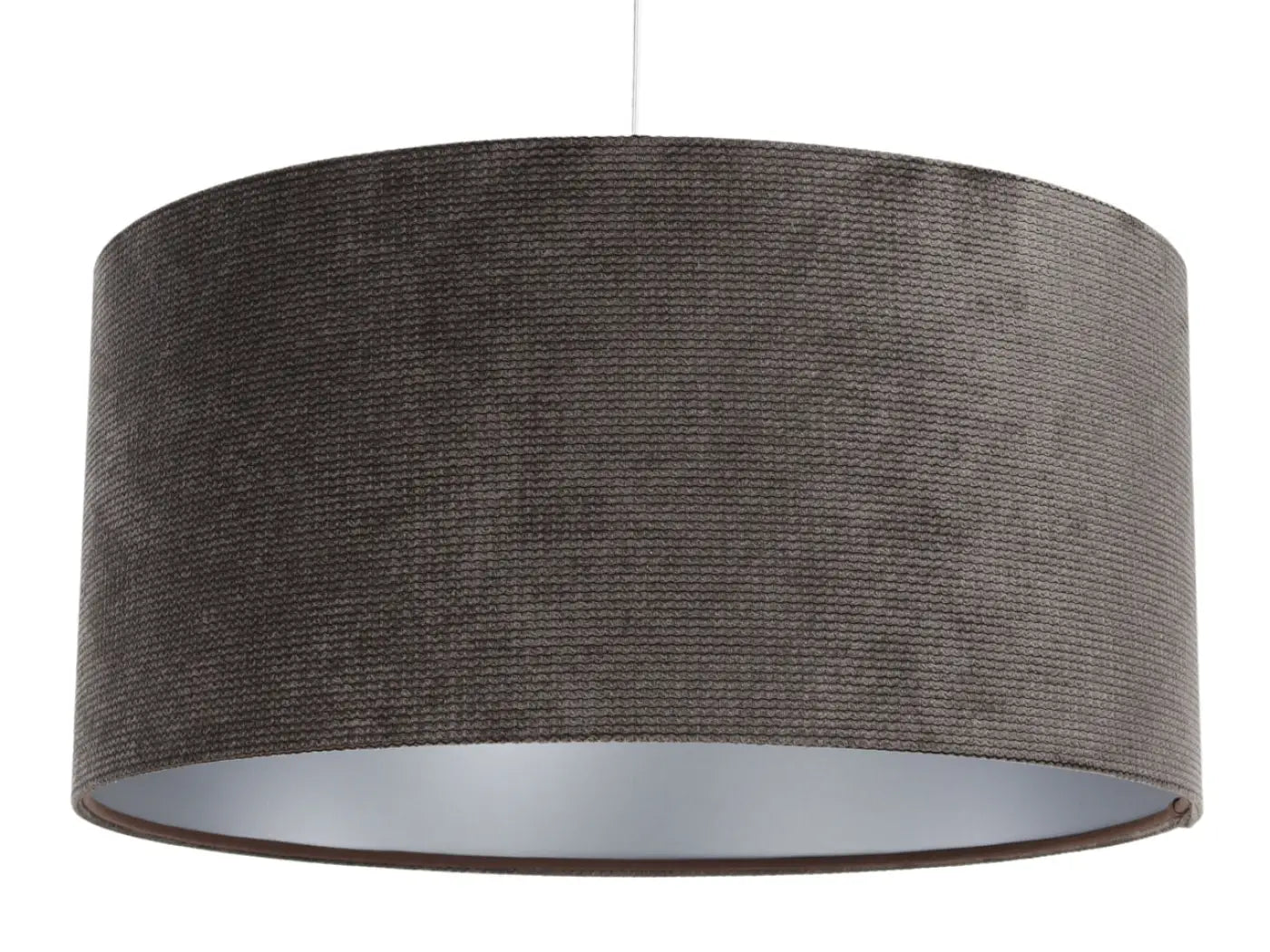 Suspension Luminaire Moderne en Tissu - Glamour Structural Velour (Gris Marron/Argent)