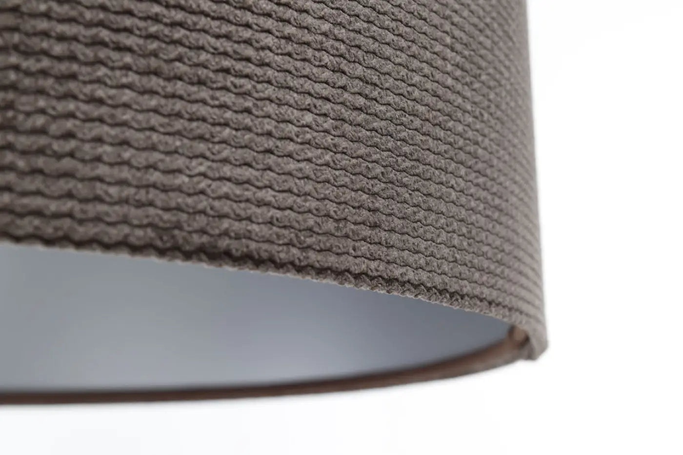 Suspension Luminaire Moderne en Tissu - Glamour Structural Velour (Gris Marron/Argent)