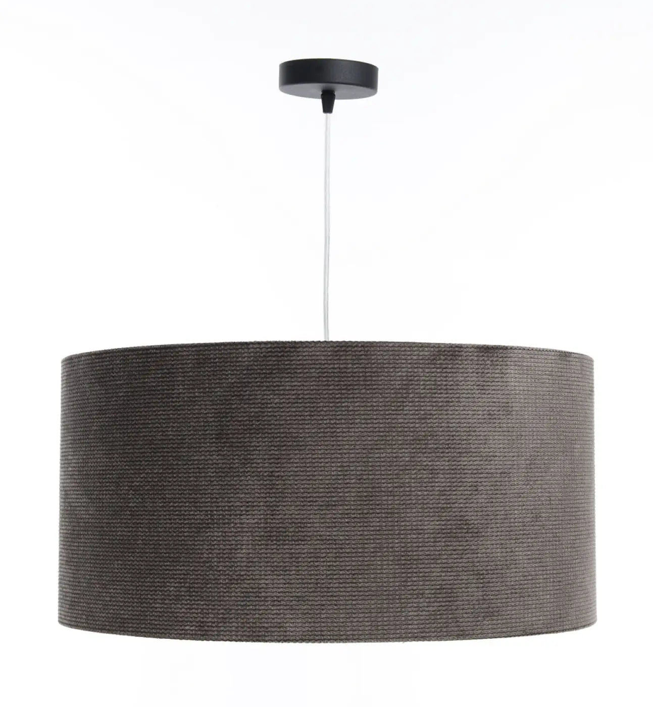 Suspension Luminaire Moderne en Tissu - Glamour Structural Velour (Gris Marron/Argent)