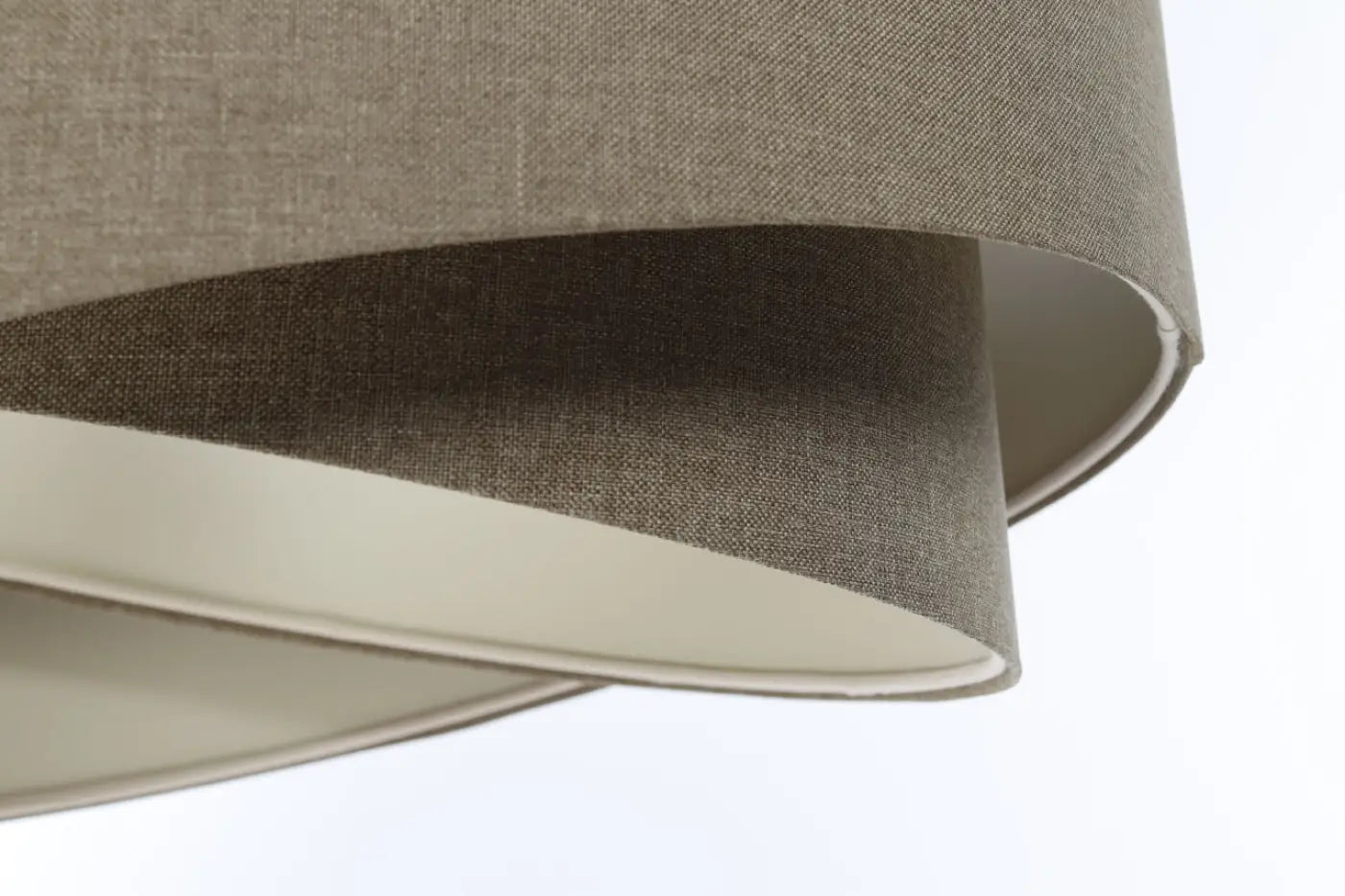 Suspension Luminaire Design en Tissu - Galaxy Boho Elegant (Gris Marron/Ecru)