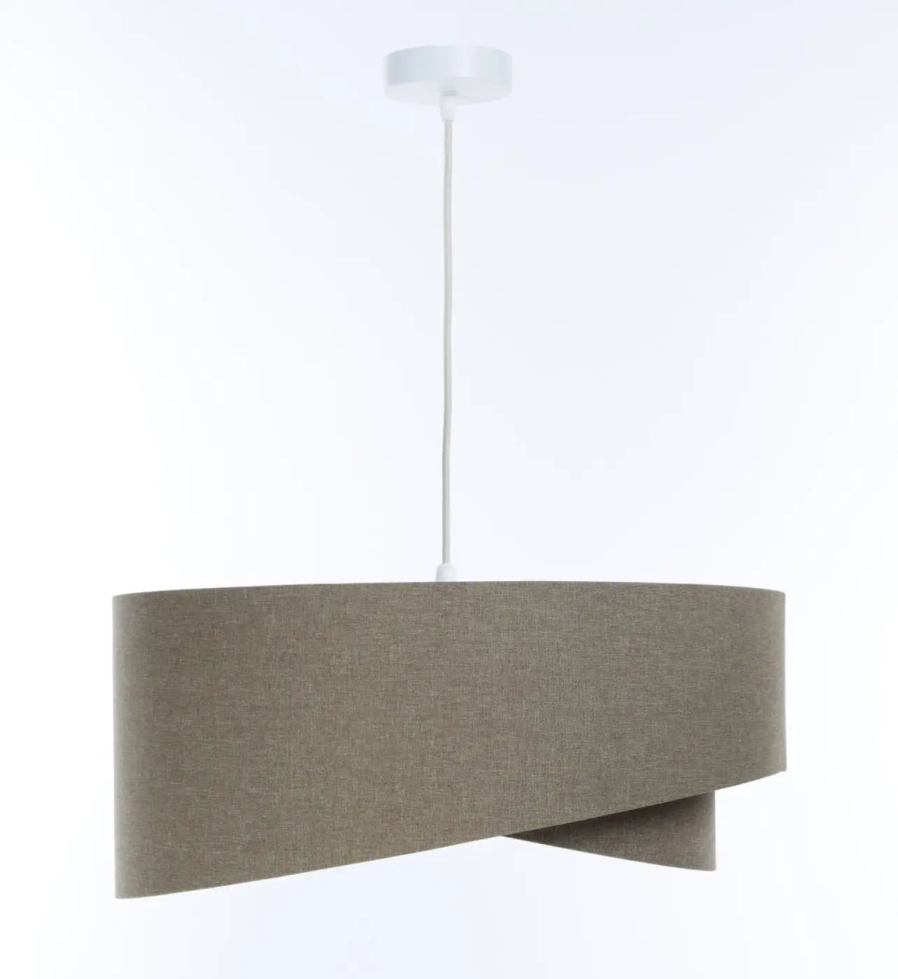 Suspension Luminaire Design en Tissu - Galaxy Boho Elegant (Gris Marron/Ecru)