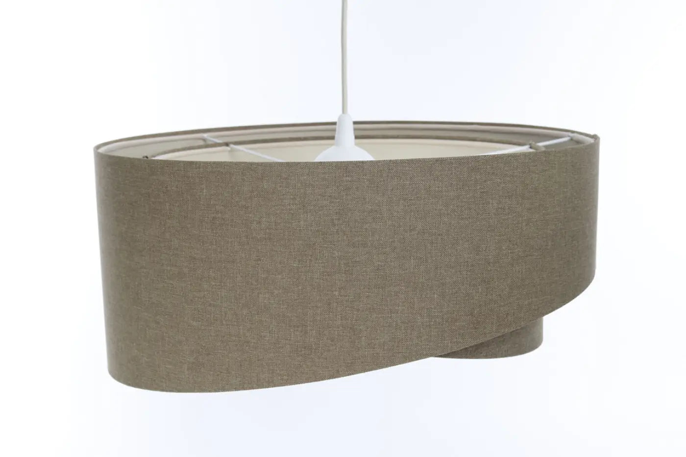 Suspension Luminaire Design en Tissu - Galaxy Boho Elegant (Gris Marron/Ecru)