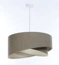 Suspension Luminaire Design en Tissu - Galaxy Boho Elegant (Gris Marron/Ecru)