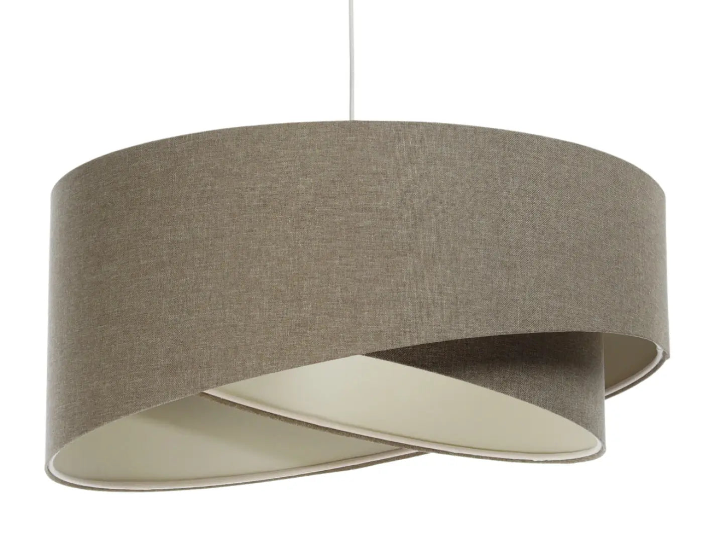 Suspension Luminaire Design en Tissu - Galaxy Boho Elegant (Gris Marron/Ecru)