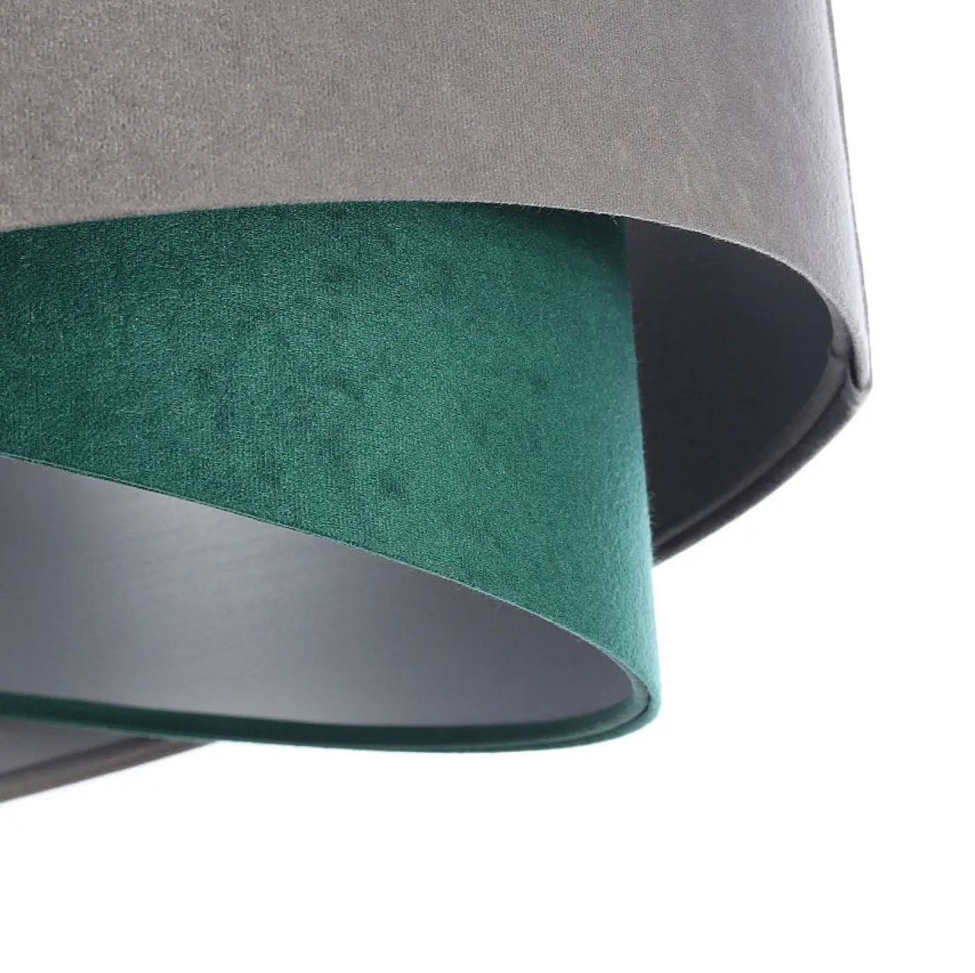 Suspension Luminaire Chic en Tissu - Galaxy Velour 50 Cm (Gris/Vert/Argent)