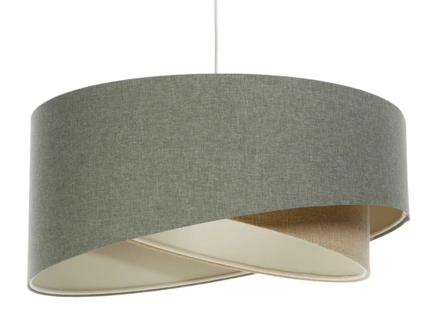 Suspension Luminaire Design en Tissu - Galaxy Boho Elegant (Gris Vert/Beige)