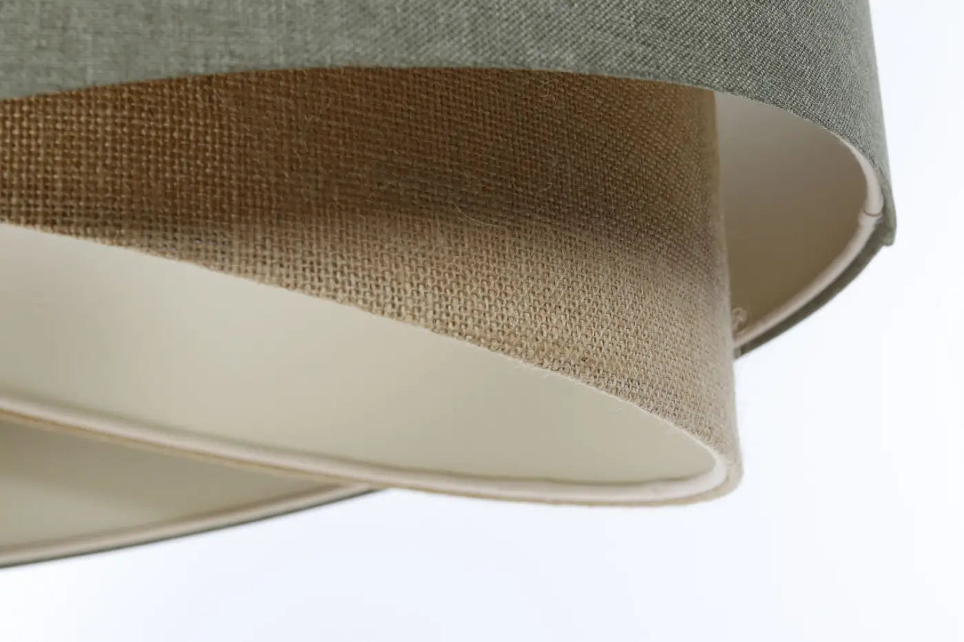 Suspension Luminaire Design en Tissu - Galaxy Boho Elegant (Gris Vert/Beige)