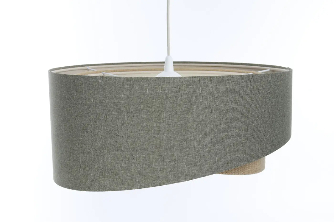 Suspension Luminaire Design en Tissu - Galaxy Boho Elegant (Gris Vert/Beige)