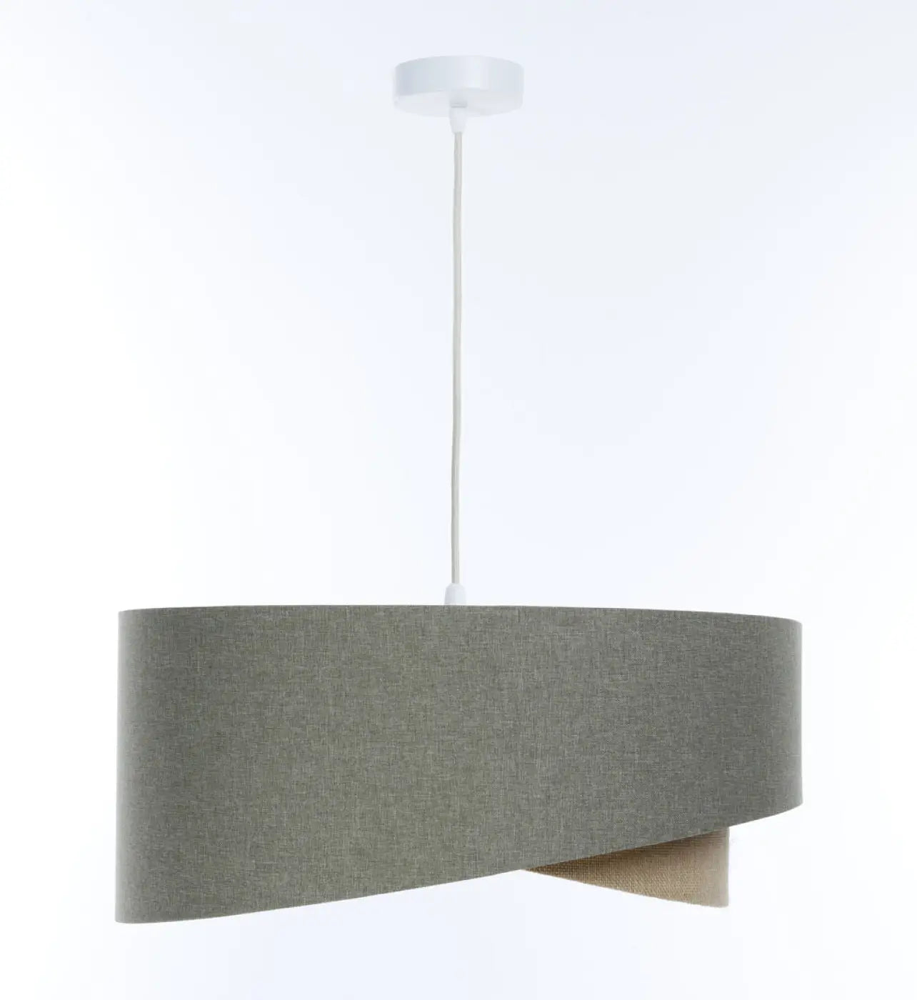 Suspension Luminaire Design en Tissu - Galaxy Boho Elegant (Gris Vert/Beige)