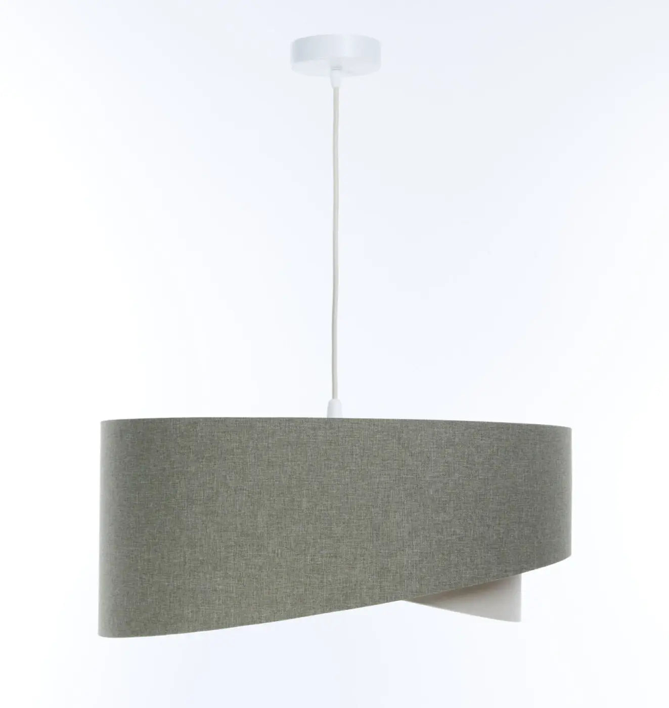 Suspension Luminaire Design en Tissu - Galaxy Boho Elegant (Gris Vert/Crème)