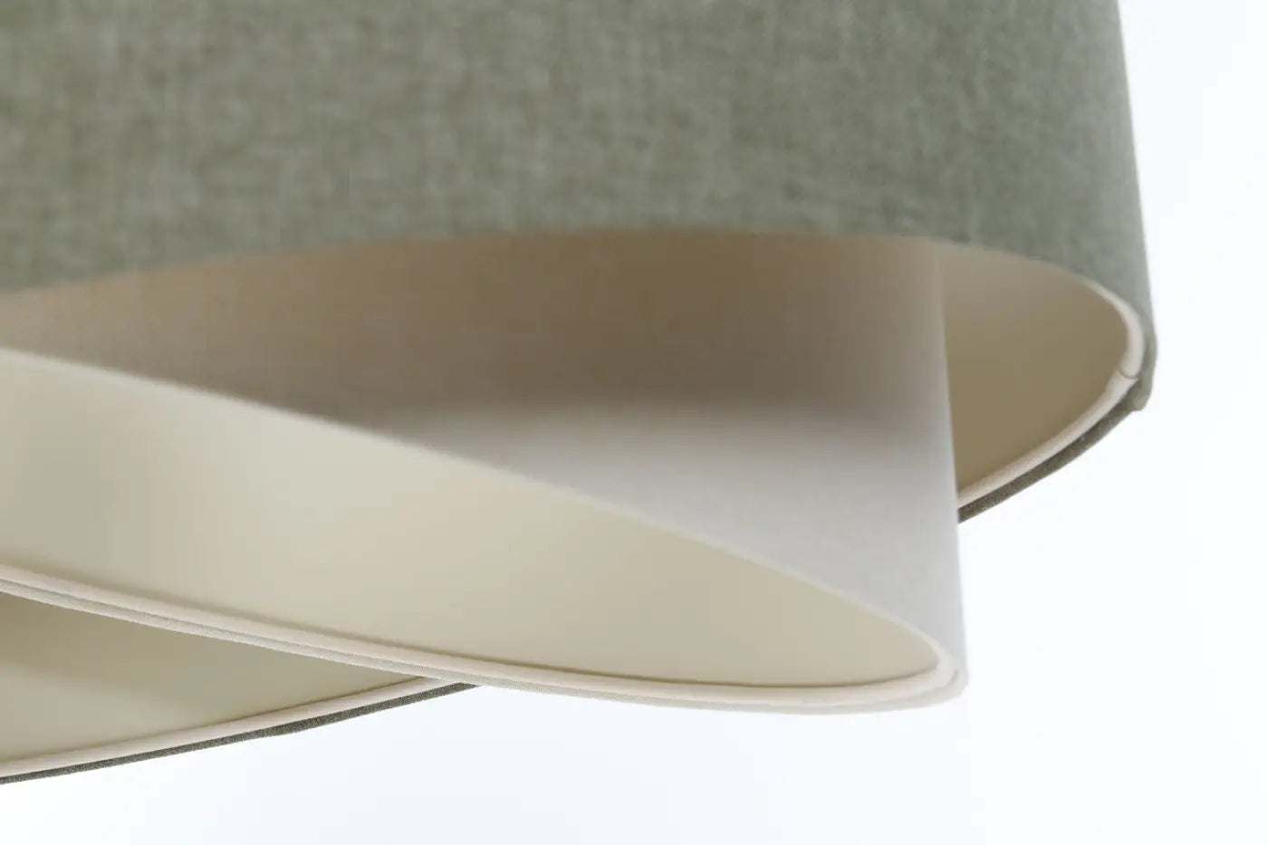 Suspension Luminaire Design en Tissu - Galaxy Boho Elegant (Gris Vert/Crème)