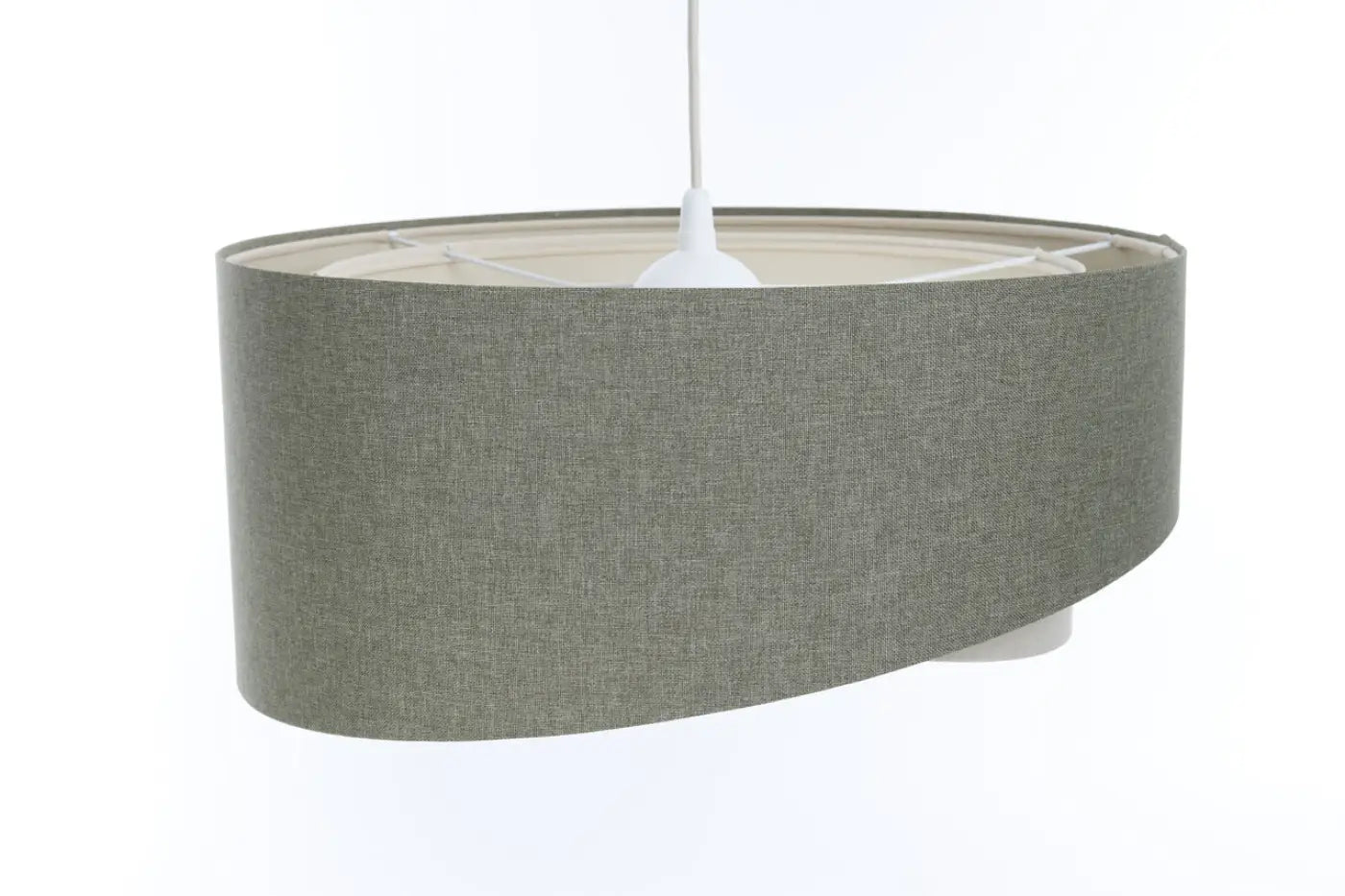 Suspension Luminaire Design en Tissu - Galaxy Boho Elegant (Gris Vert/Crème)