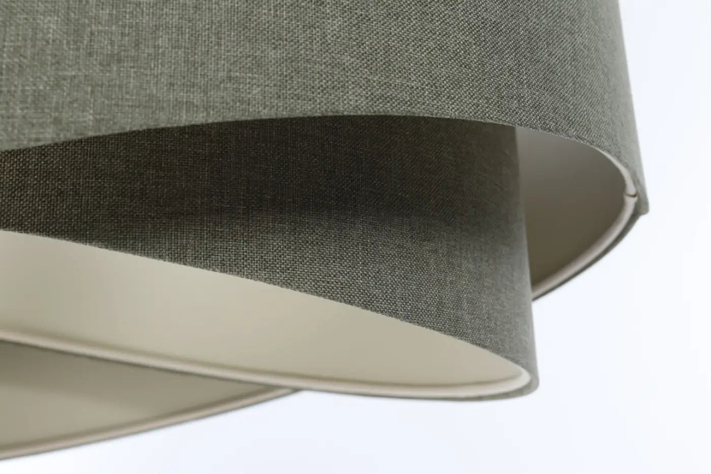Suspension Luminaire Design en Tissu - Galaxy Boho Elegant (Gris Vert/Ecru)