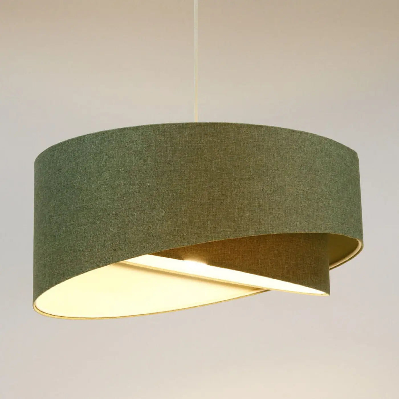 Suspension Luminaire Design en Tissu - Galaxy Boho Elegant (Gris Vert/Ecru)