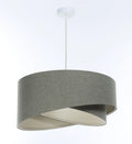 Suspension Luminaire Design en Tissu - Galaxy Boho Elegant (Gris Vert/Ecru)