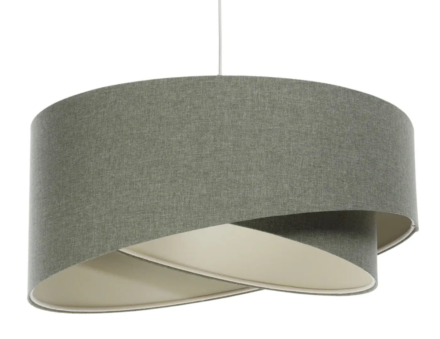 Suspension Luminaire Design en Tissu - Galaxy Boho Elegant (Gris Vert/Ecru)