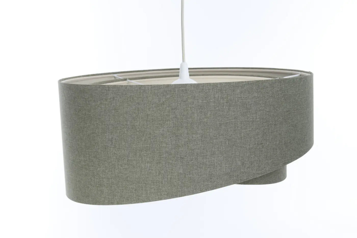 Suspension Luminaire Design en Tissu - Galaxy Boho Elegant (Gris Vert/Ecru)