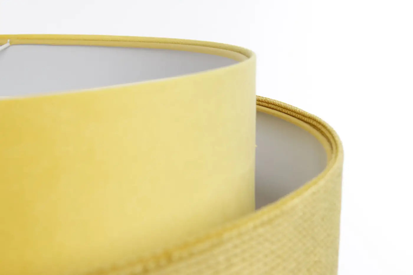 Suspension Luminaire en Tissu - Doblo Classic (Jaune/Blanc)