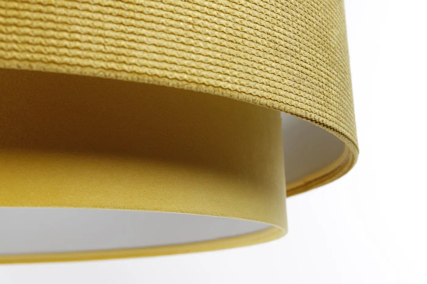 Suspension Luminaire en Tissu - Doblo Classic (Jaune/Blanc)