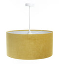 Suspension Luminaire Moderne en Tissu - Glamour Structural Velour (Jaune)