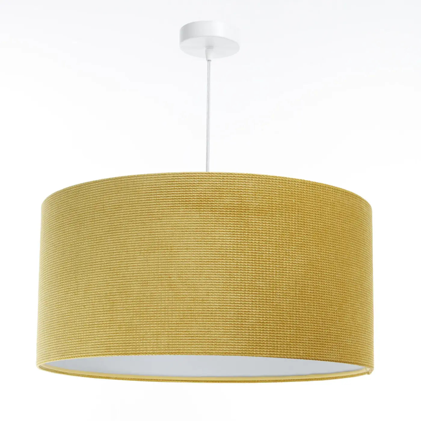 Suspension Luminaire Moderne en Tissu - Glamour Structural Velour (Jaune)