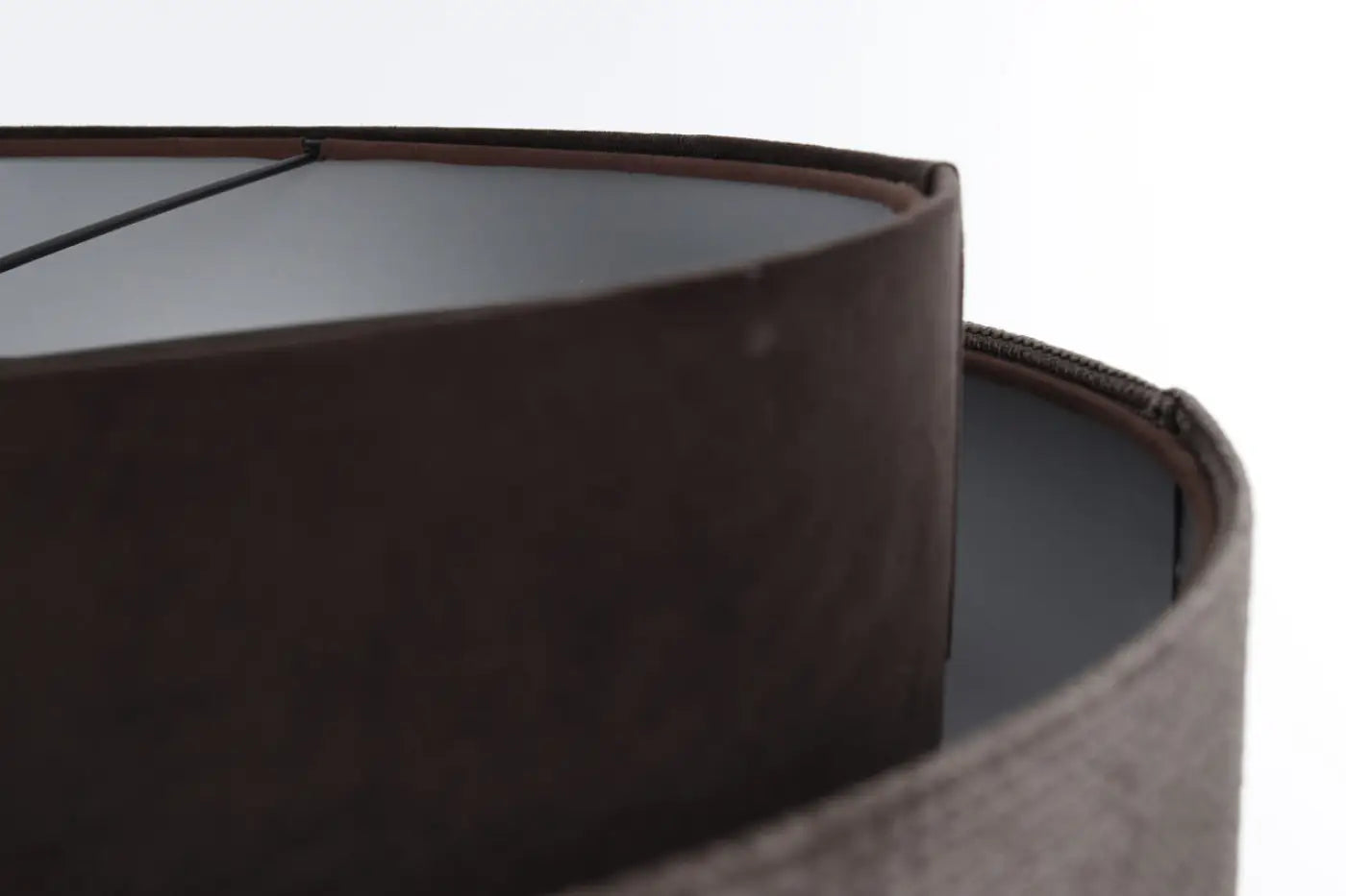 Suspension Luminaire en Tissu - Doblo Classic (Marron/Argent)