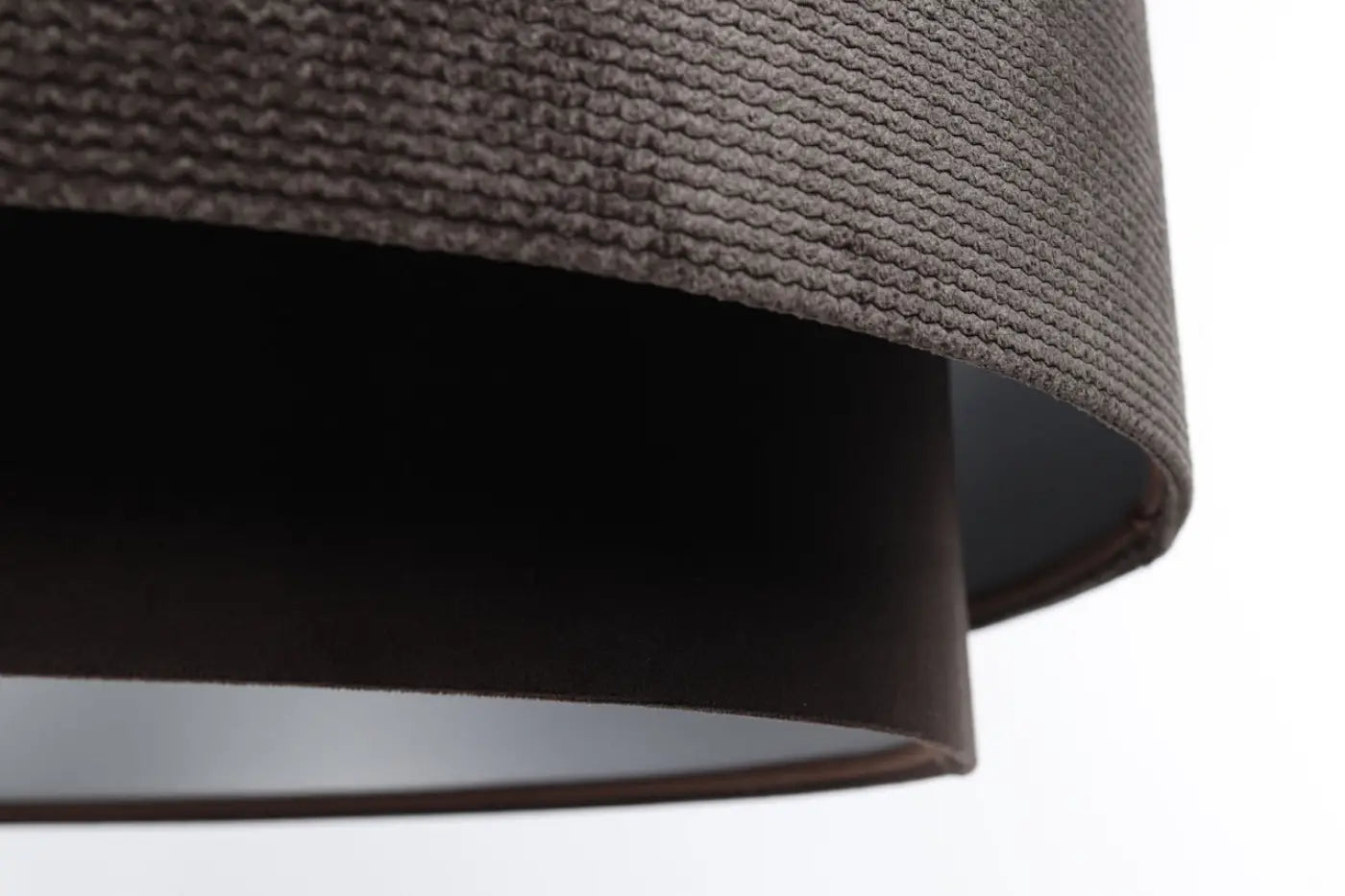 Suspension Luminaire en Tissu - Doblo Classic (Marron/Argent)