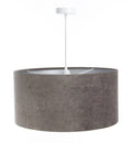 Suspension Luminaire Moderne en Tissu - Glamour Structural Velour (Marron/Argent)