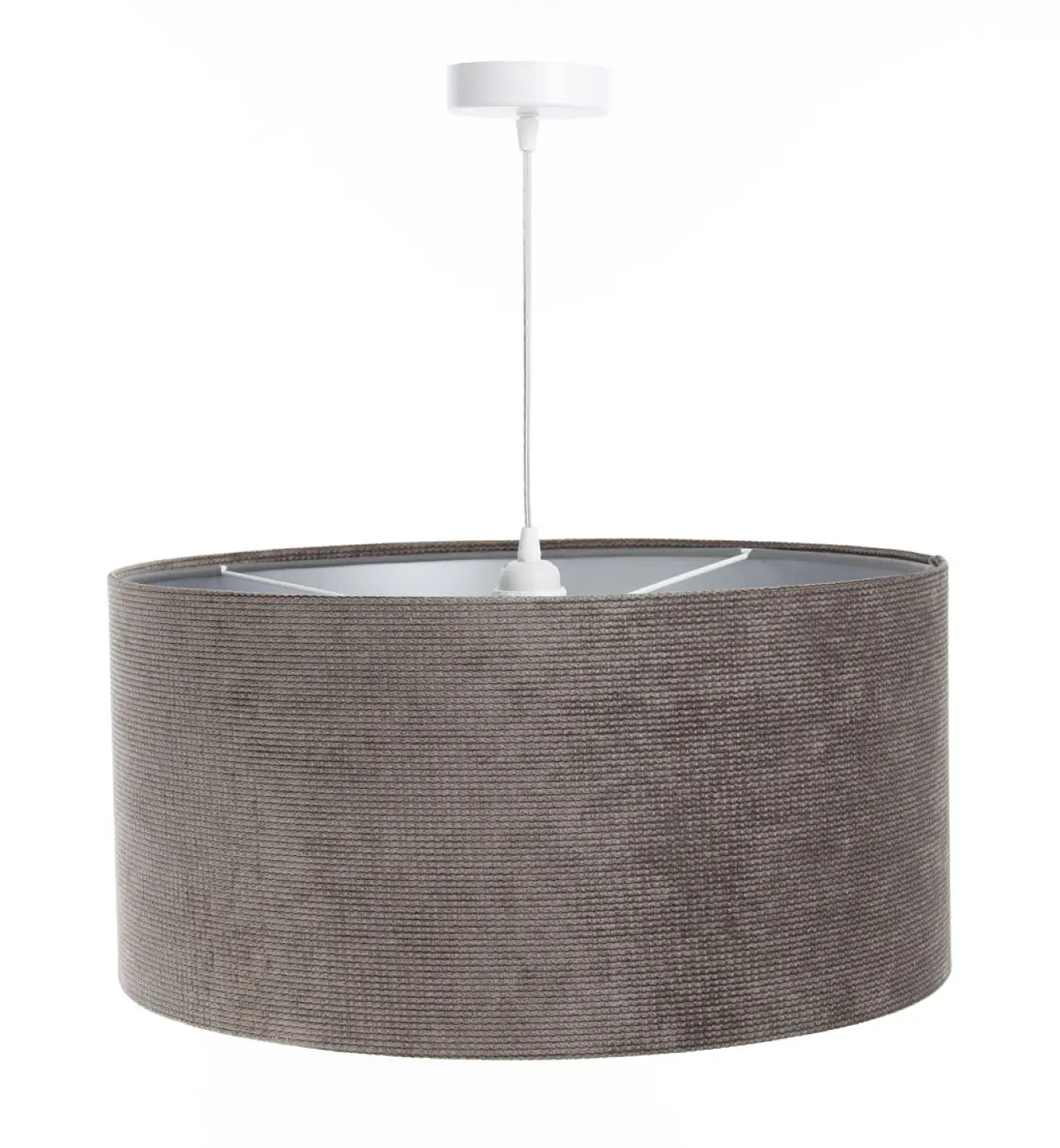 Suspension Luminaire Moderne en Tissu - Glamour Structural Velour (Marron/Argent)