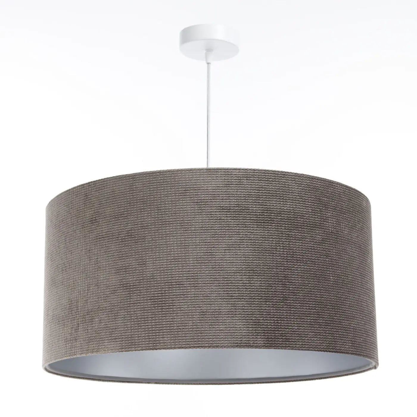 Suspension Luminaire Moderne en Tissu - Glamour Structural Velour (Marron/Argent)