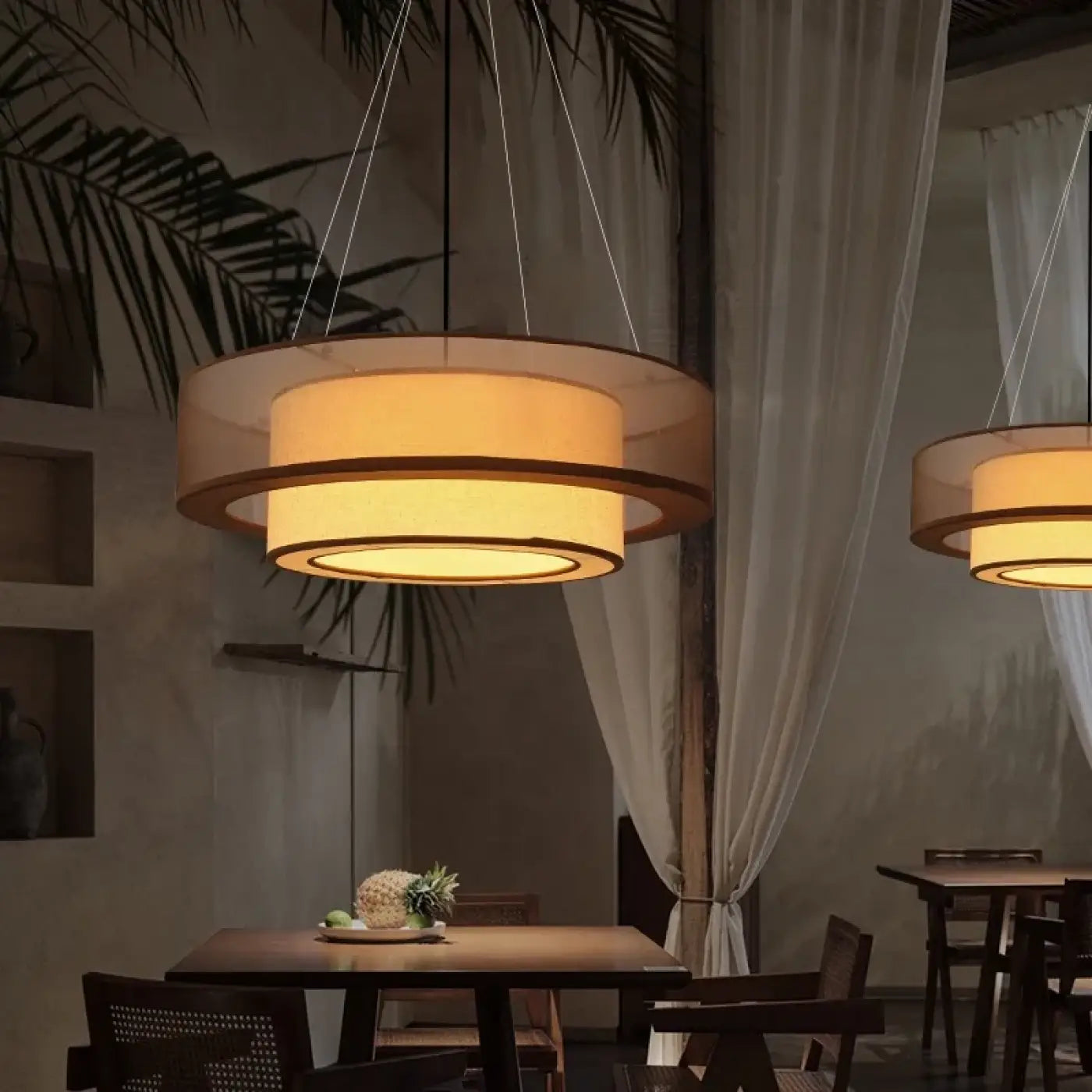 Suspension Luminaire Design en Tissu - Minah