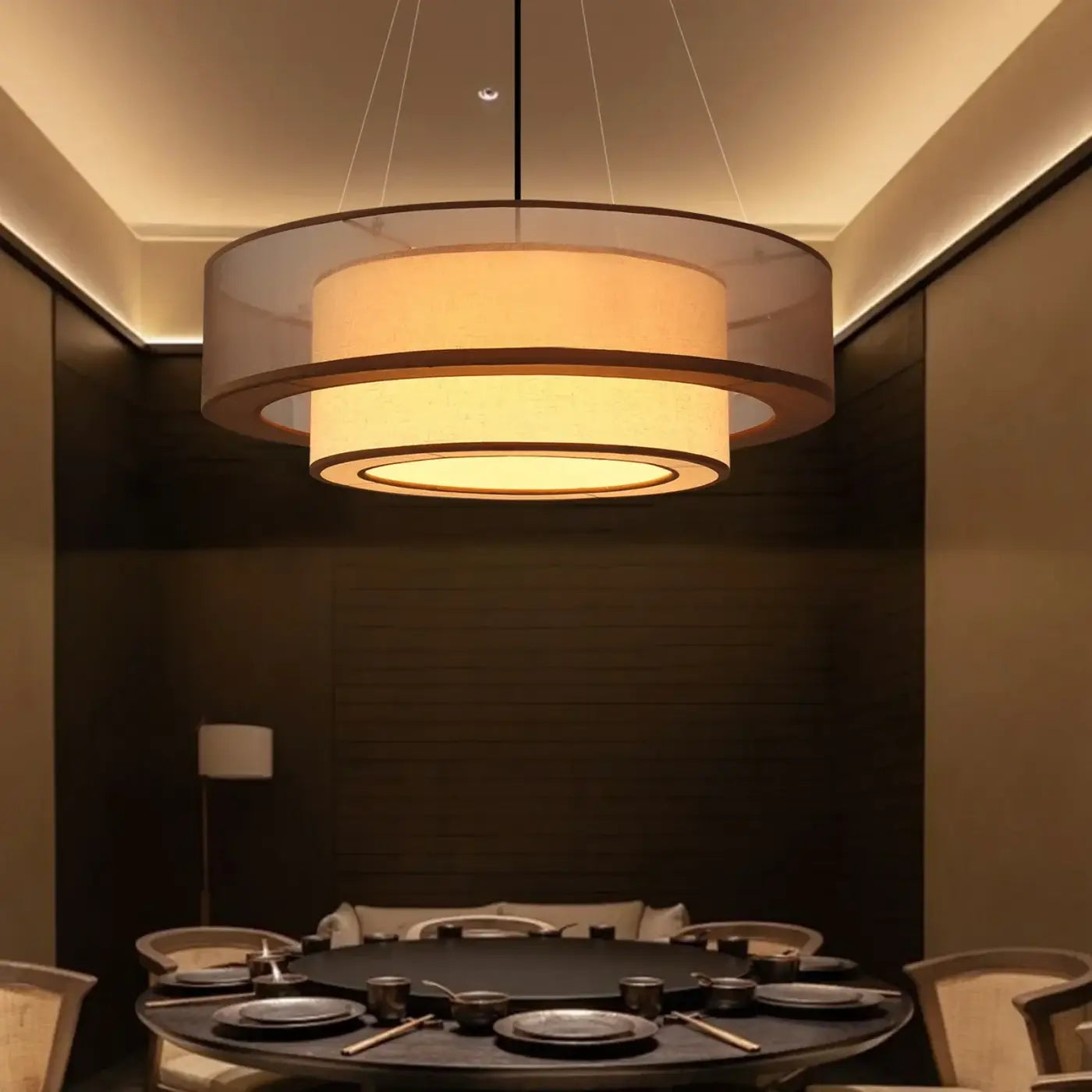 Suspension Luminaire Design en Tissu - Minah