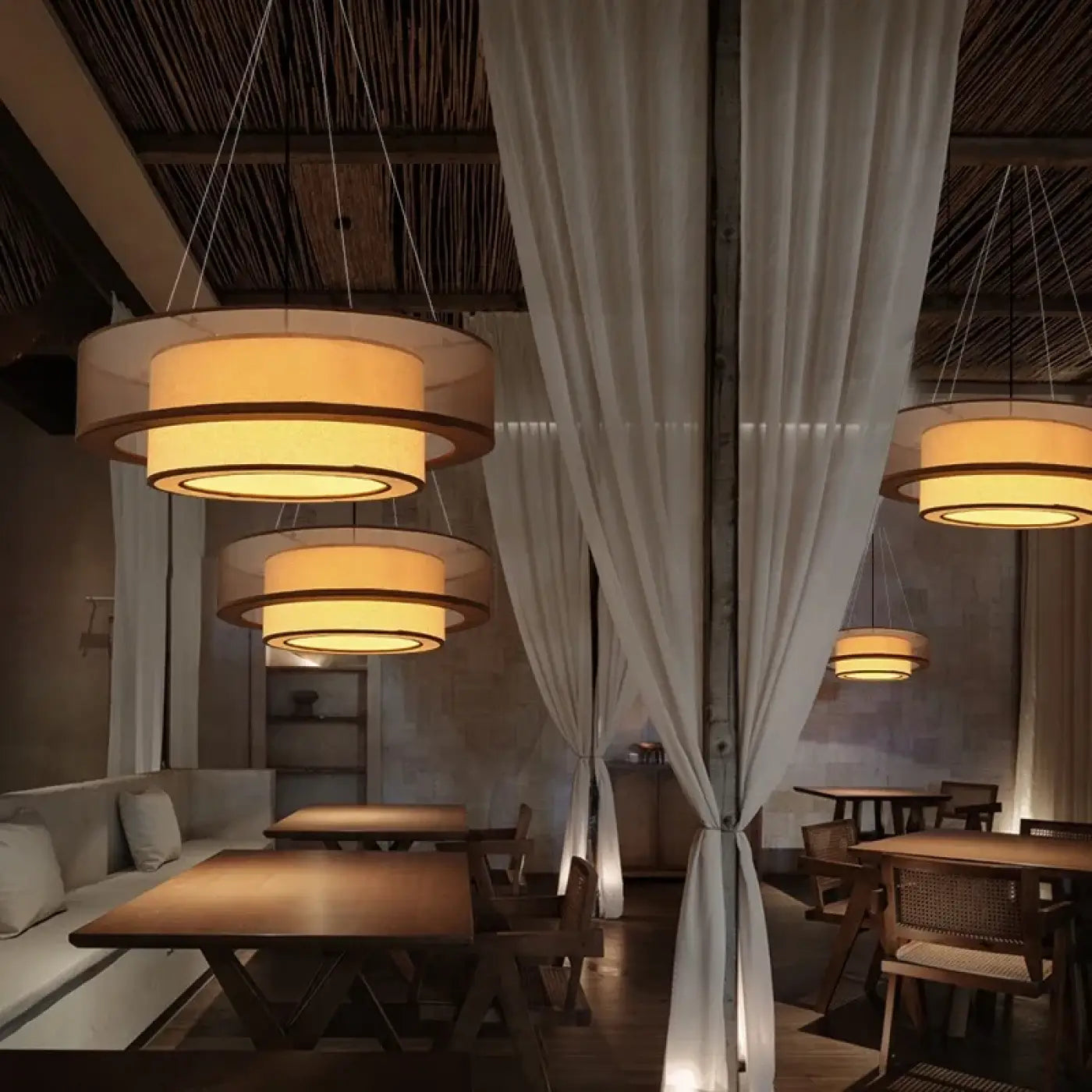 Suspension Luminaire Design en Tissu - Minah