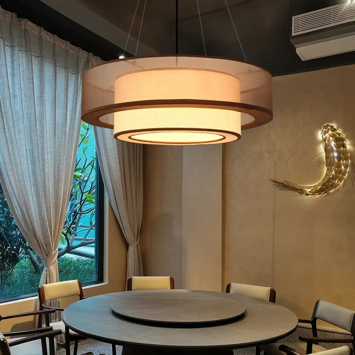 Suspension Luminaire Design en Tissu - Minah