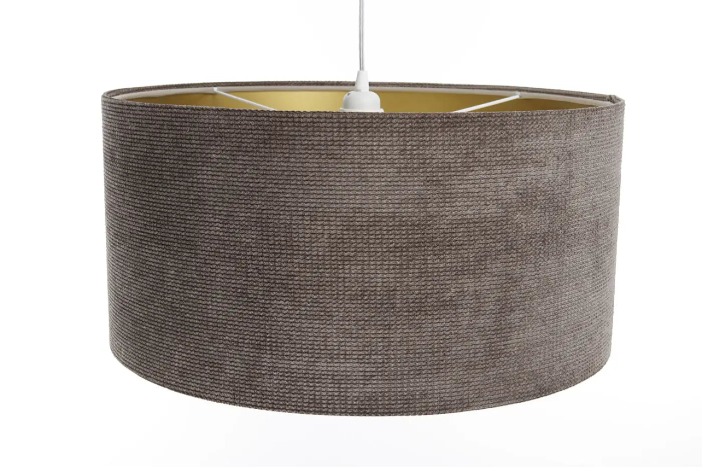 Suspension Luminaire Moderne en Tissu - Glamour Structural Velour (Marron/Dore)