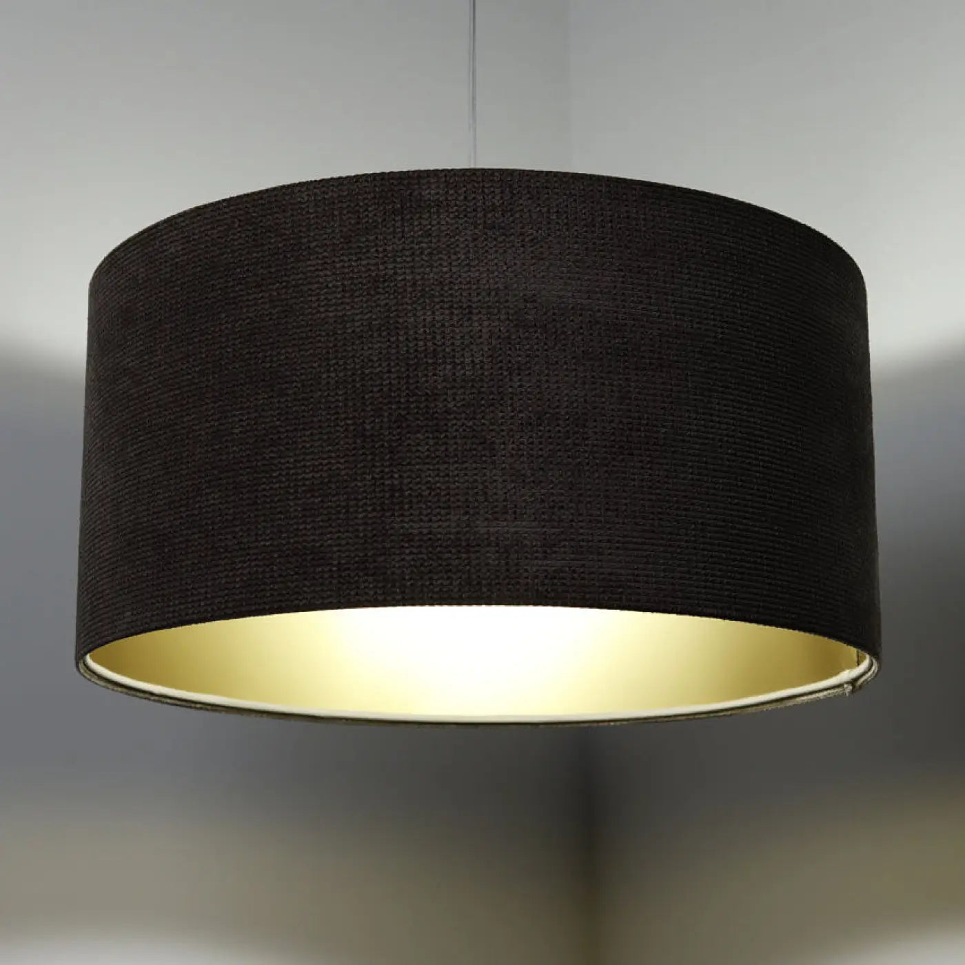 Suspension Luminaire Moderne en Tissu - Glamour Structural Velour (Marron/Dore)