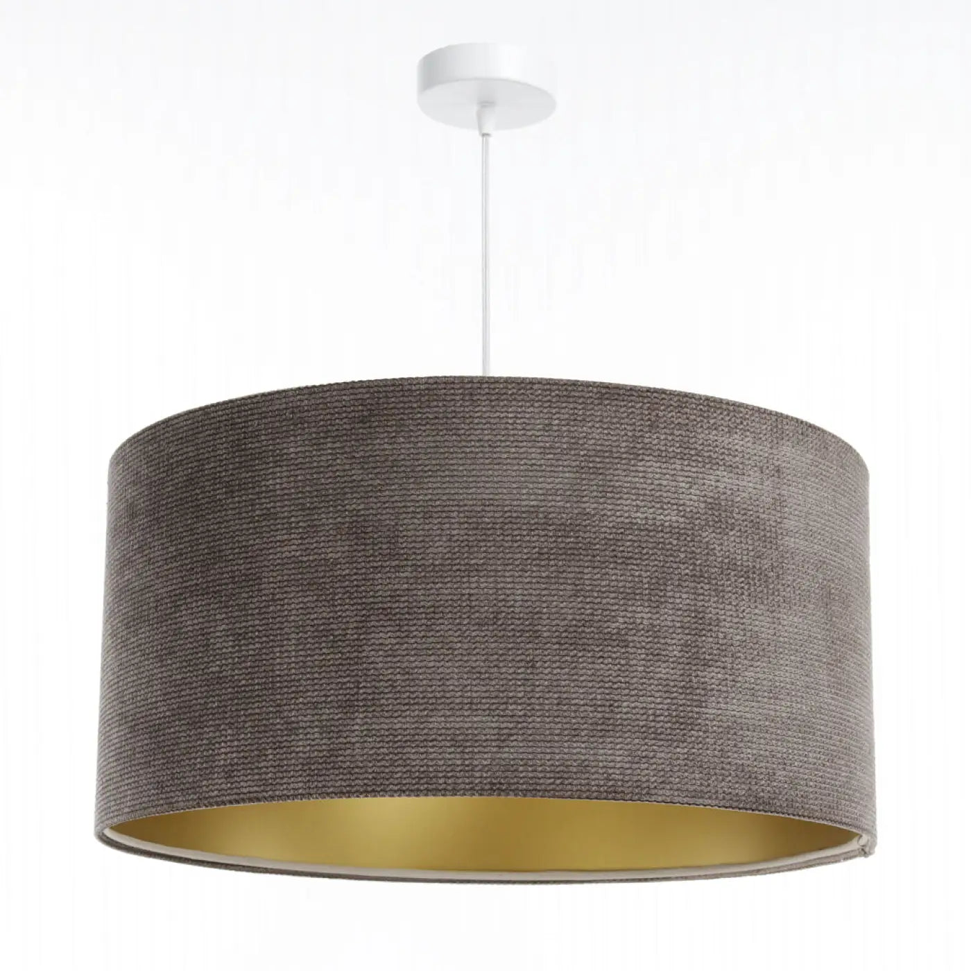 Suspension Luminaire Moderne en Tissu - Glamour Structural Velour (Marron/Dore)