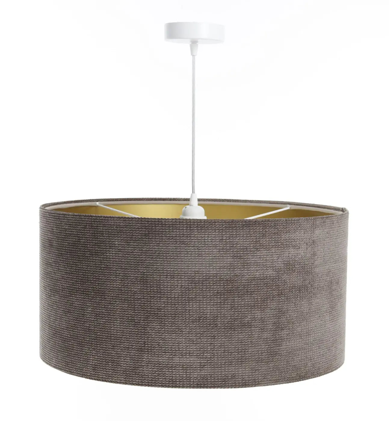 Suspension Luminaire Moderne en Tissu - Glamour Structural Velour (Marron/Dore)