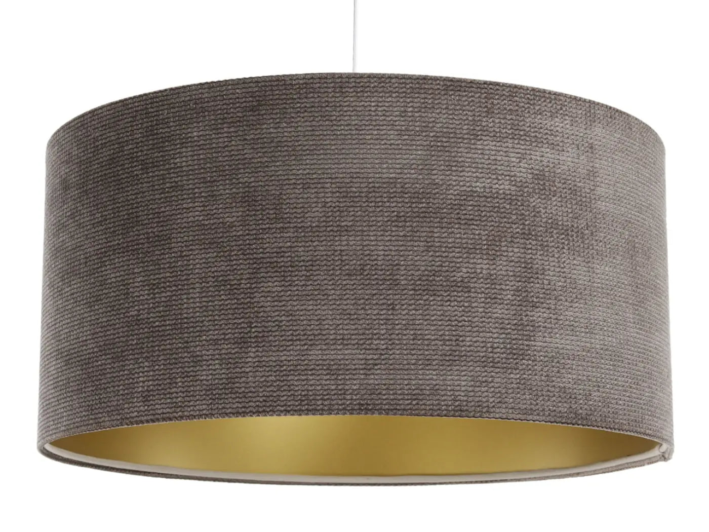 Suspension Luminaire Moderne en Tissu - Glamour Structural Velour (Marron/Dore)