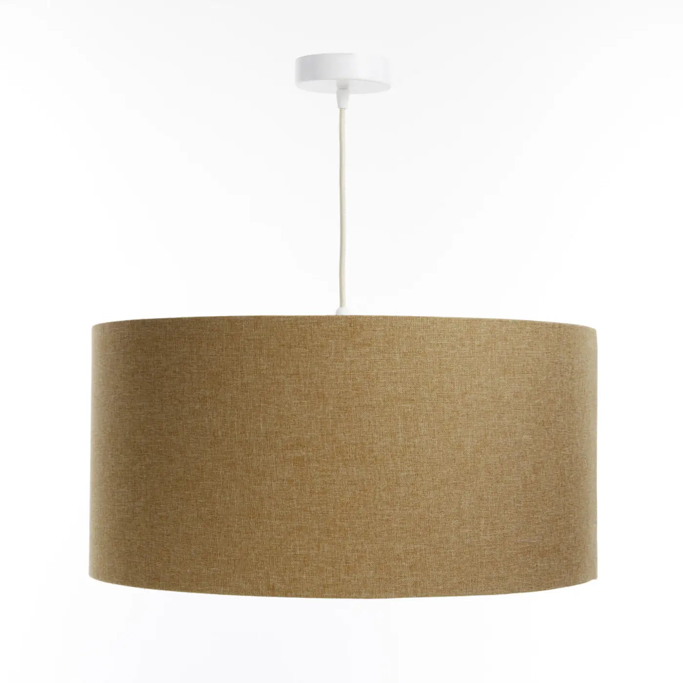 Suspension Luminaire Minimaliste en Tissu - Boho Elegant (Marron Sable/Ecru)