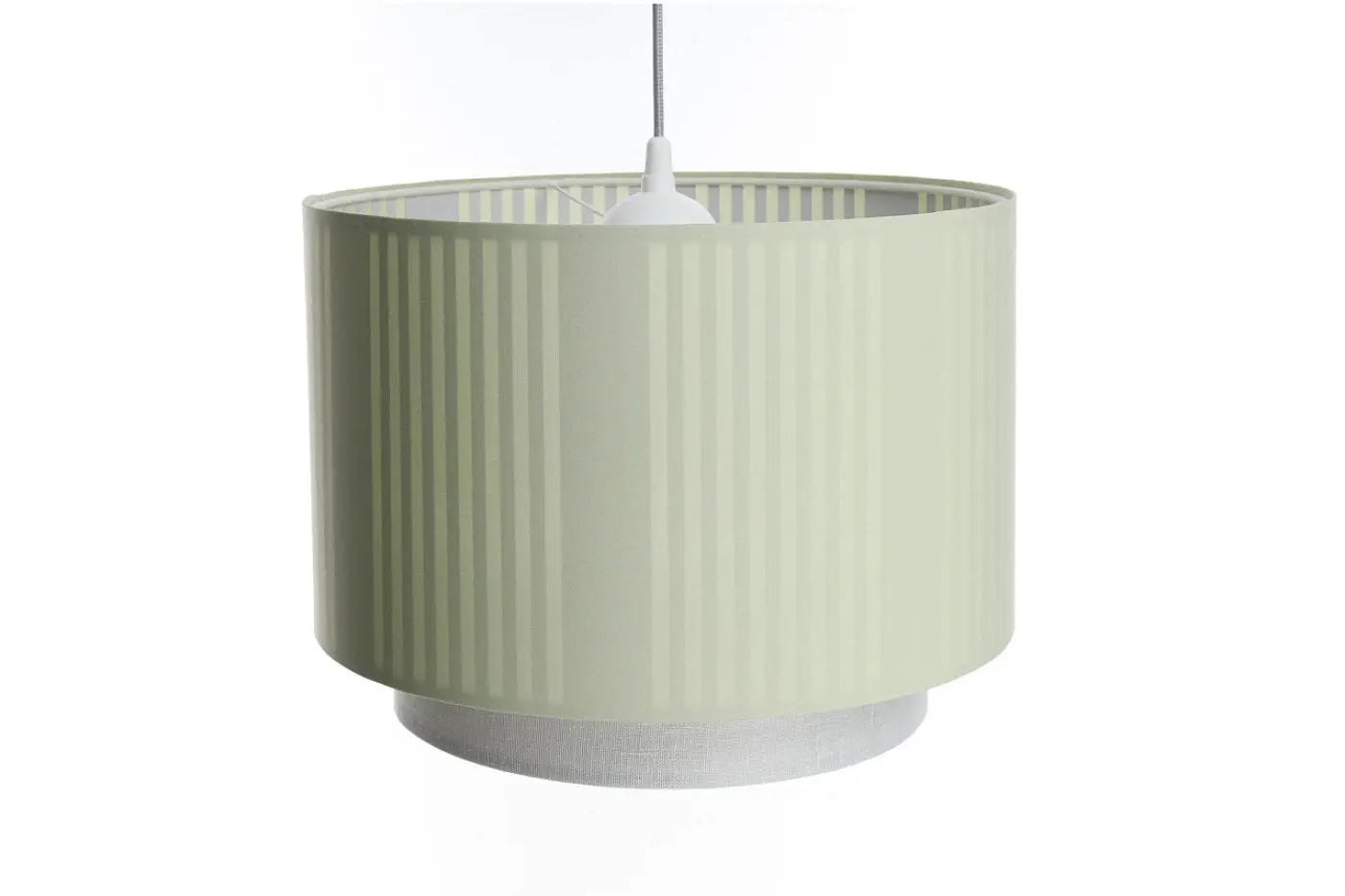 Suspension Luminaire Moderne en Tissu - Duo Lami Line (Menthe/Gris)