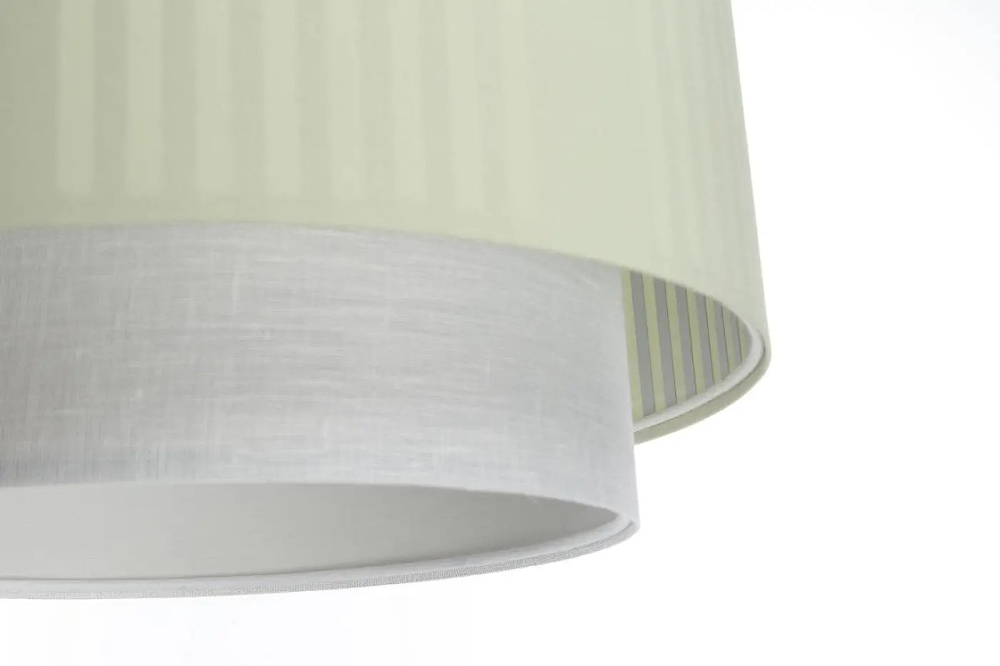 Suspension Luminaire Moderne en Tissu - Duo Lami Line (Menthe/Gris)