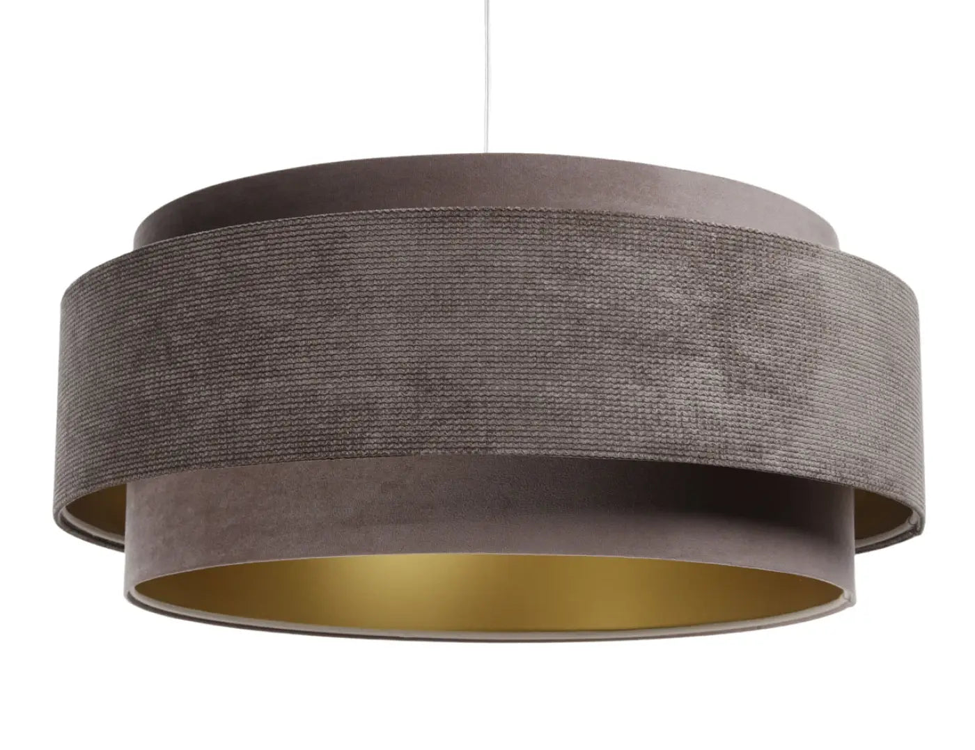 Suspension Luminaire en Tissu - Doblo Classic (Moka/Doré)