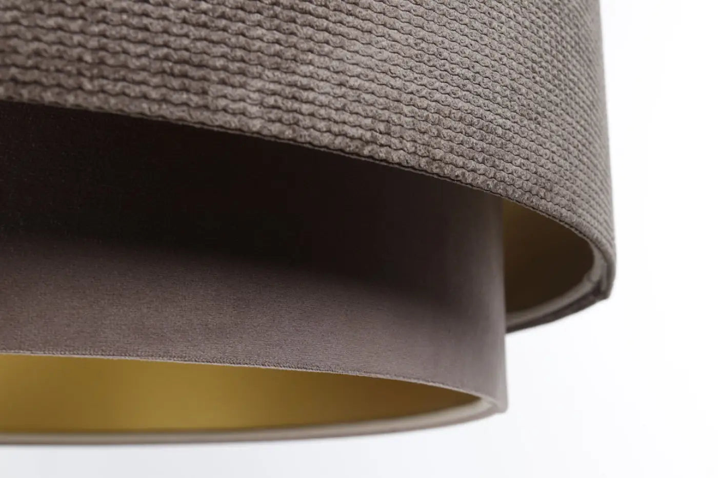 Suspension Luminaire en Tissu - Doblo Classic (Moka/Doré)