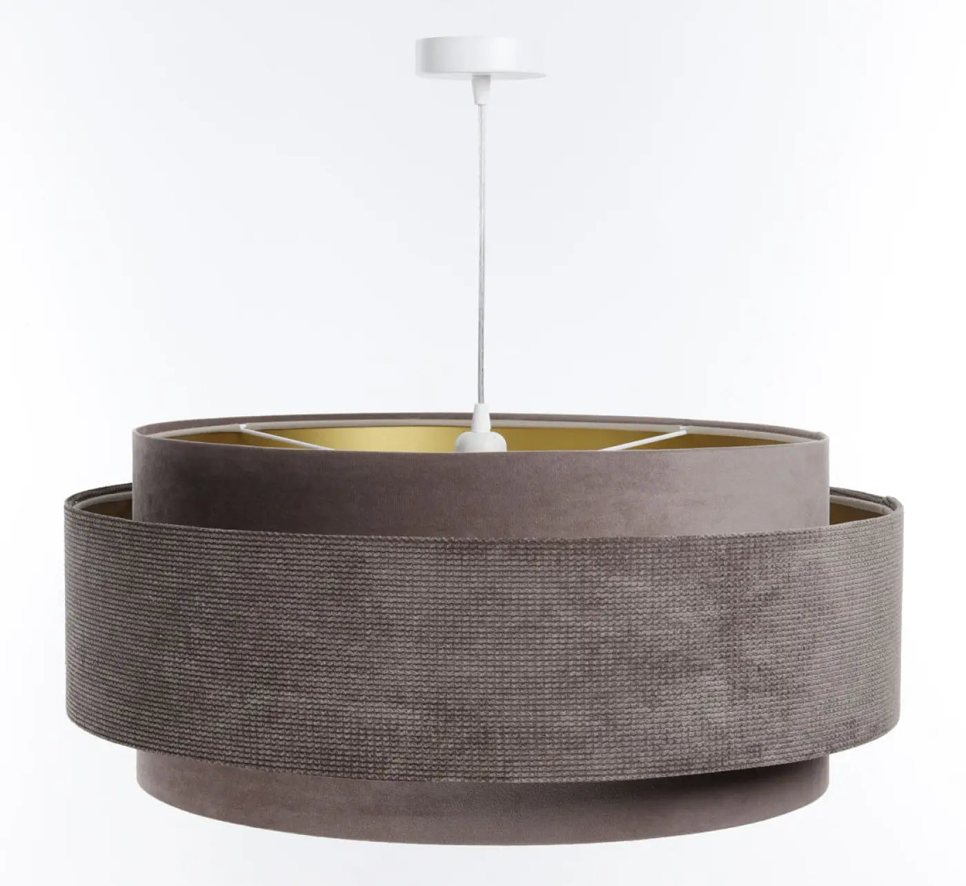 Suspension Luminaire en Tissu - Doblo Classic (Moka/Doré)